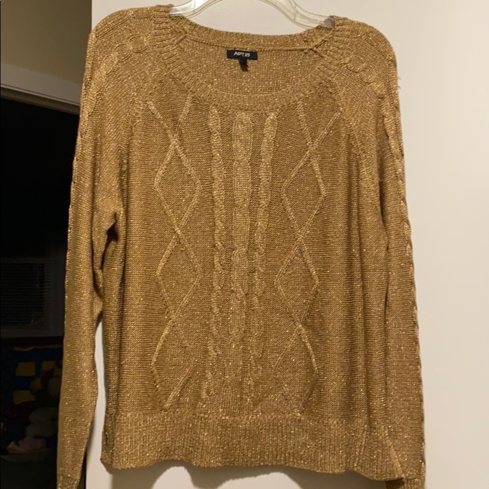 Apt 9 Gold Metallic Sweater